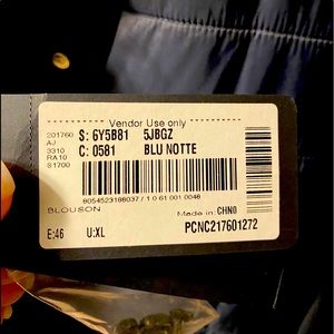 Armani bomber puffer jacket